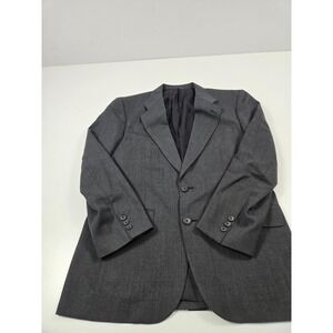 Vintage Christian Dior Blazer Mens 42R Gray 100% Wool Two Button Jacket 80s